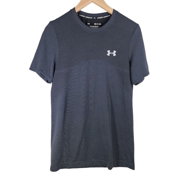 Under Armour Men's UA Seamless Stride‎ Short Sleeve Size S Gray - Picture 1 of 6